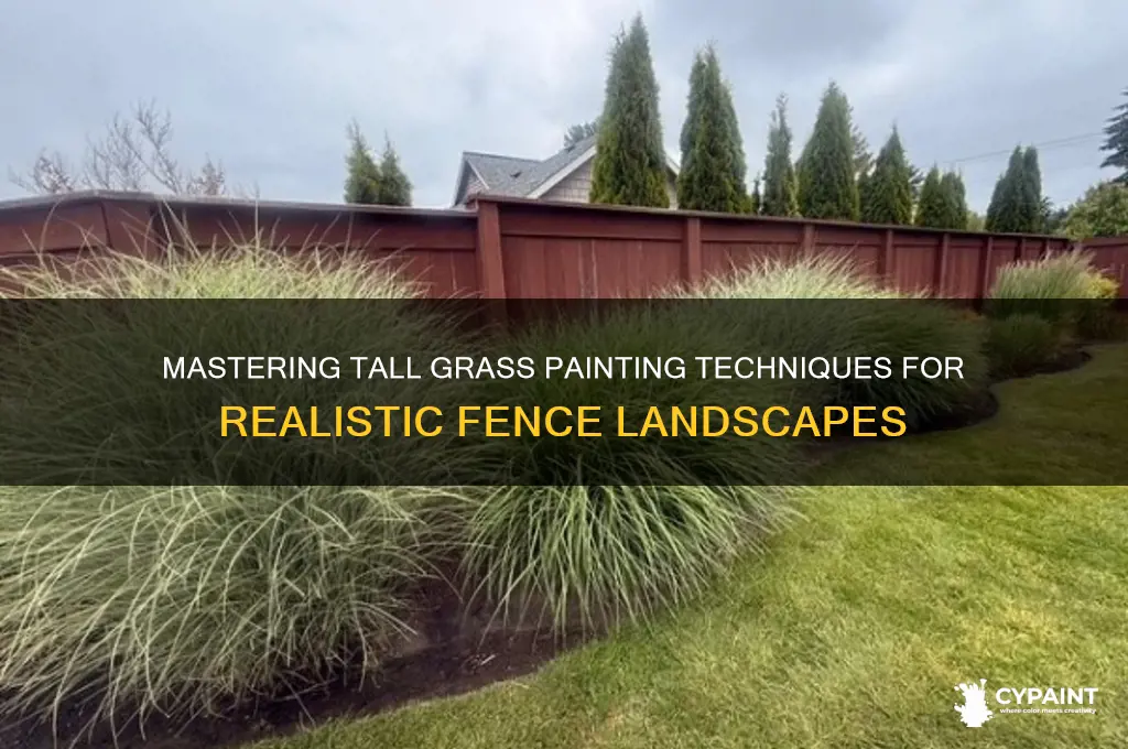 how to paint tall grass on a fence