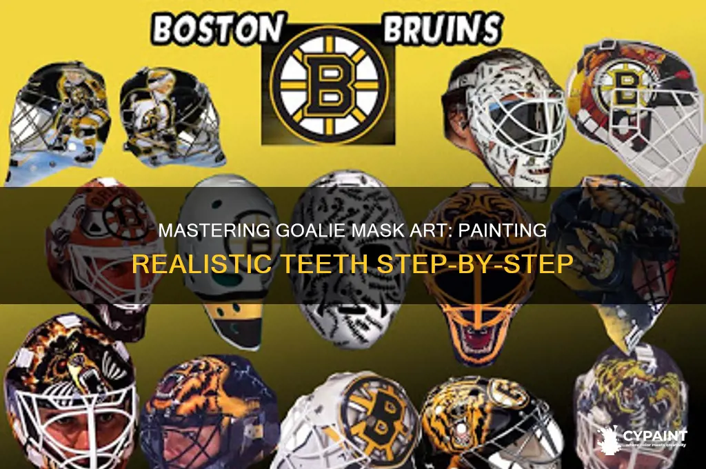 how to paint teeth on goalie mask
