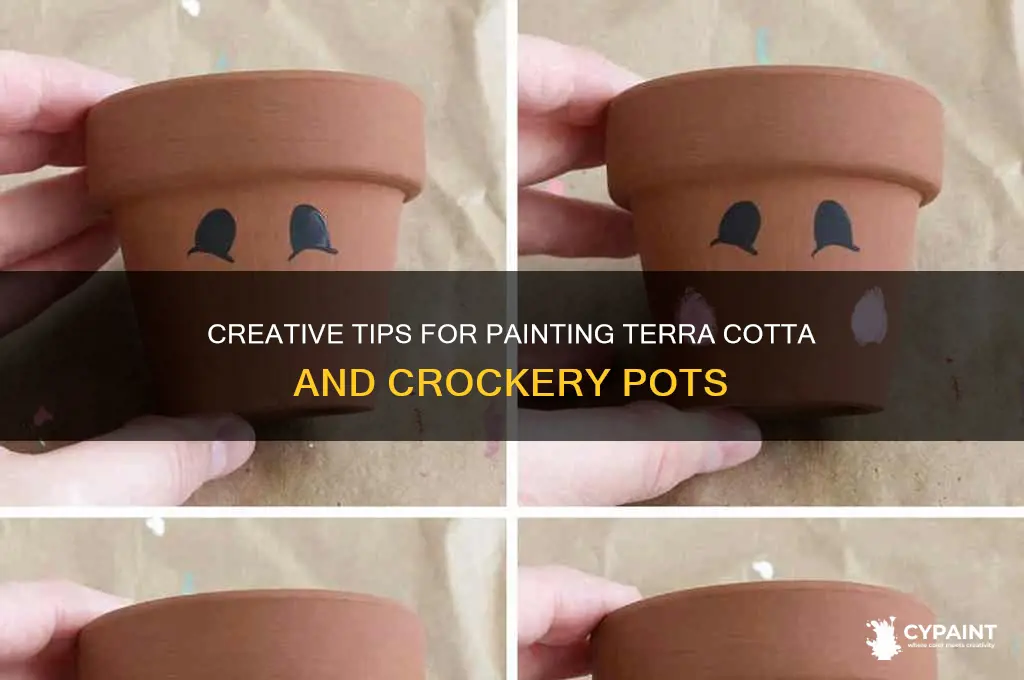 how to paint terra cotta and crockery pots