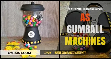 Transforming Terra Cotta Pots into Gumball Machines with Paint