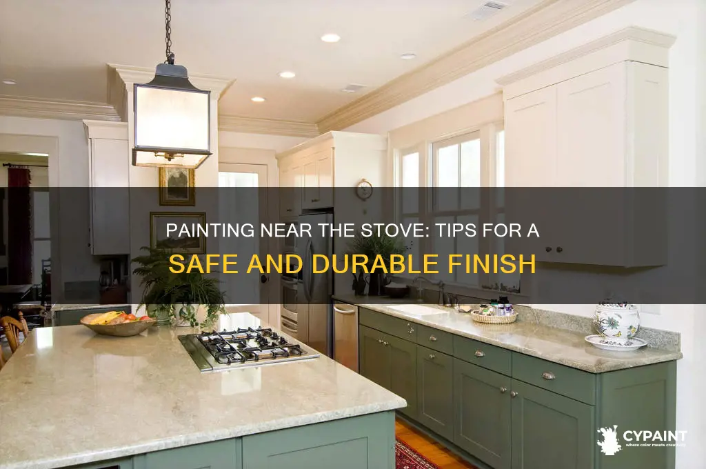 how to paint the areas near the stove
