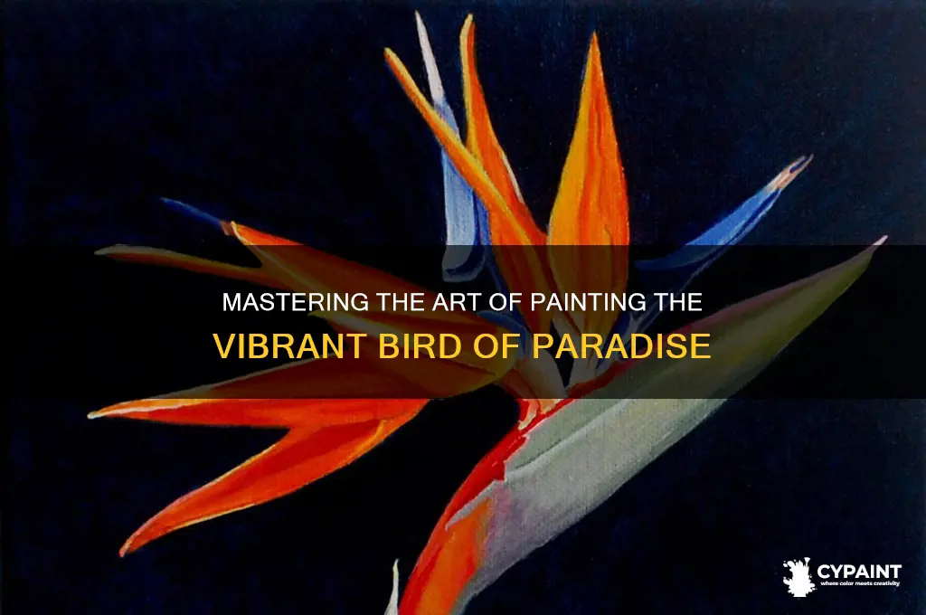 how to paint the bird of paradise