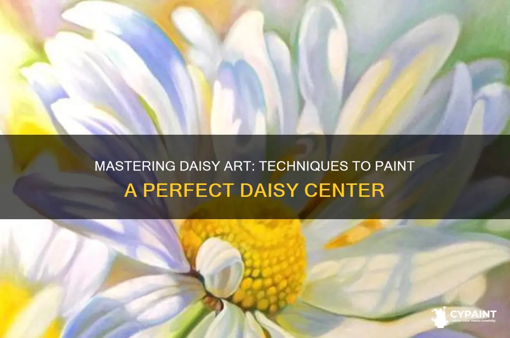 how to paint the center of a daisy