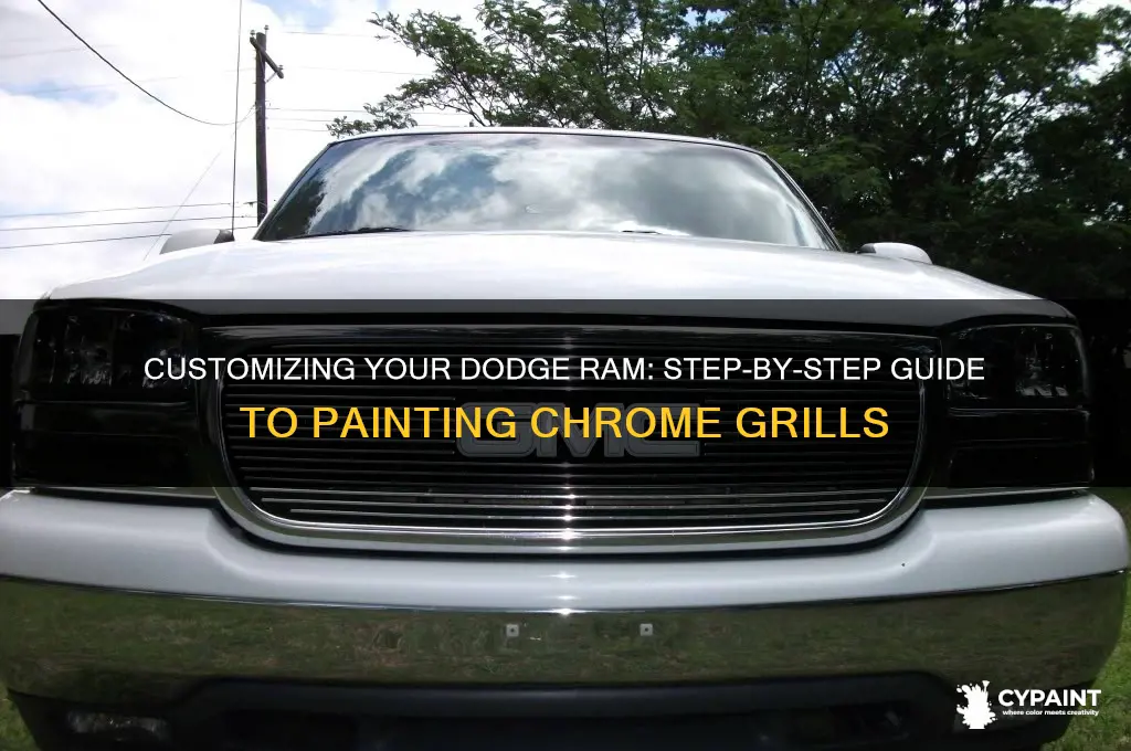 how to paint the chrome dodge ram grill