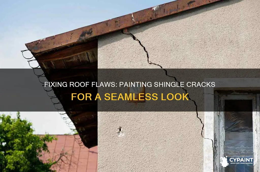 how to paint the cracks between shingles