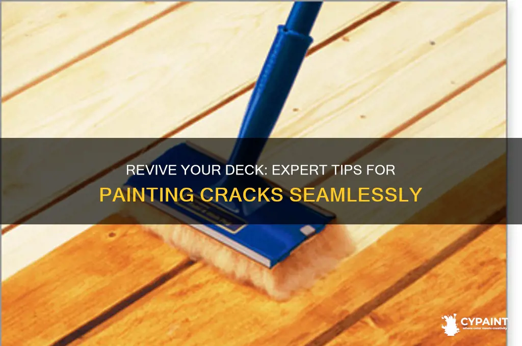 how to paint the cracks on a deck