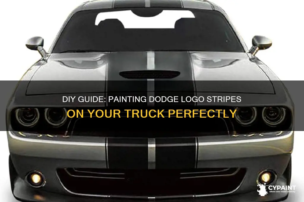 how to paint the dodge logo stripes on my truck