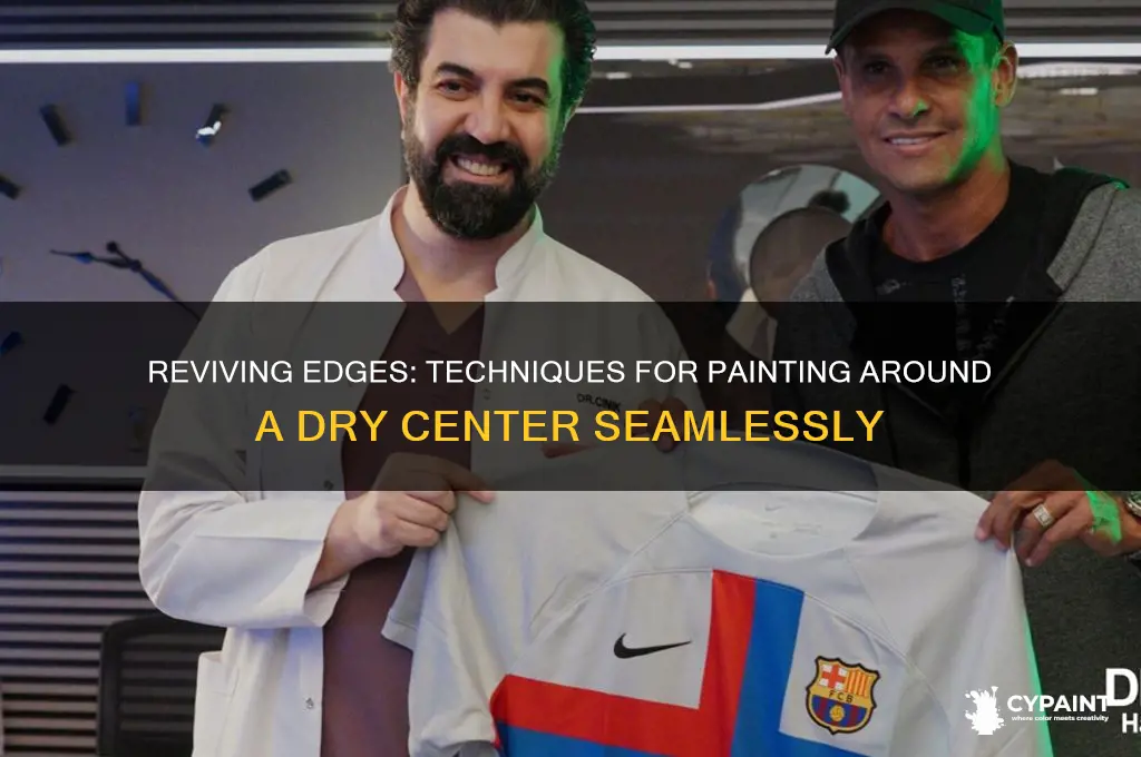 how to paint the edges with the middle already dry