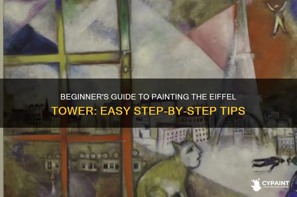 how to paint the eiffel tower for beginners