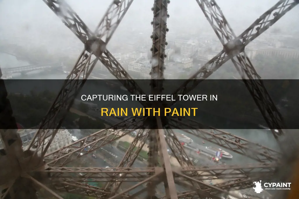 how to paint the eiffel tower in the rain