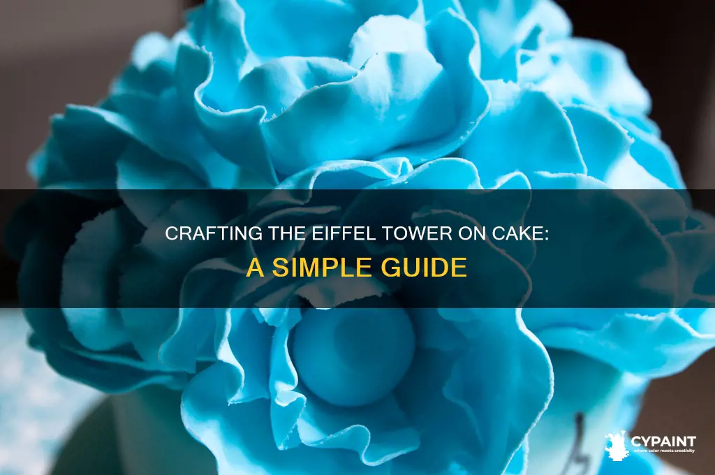 how to paint the eiffel tower on a cake