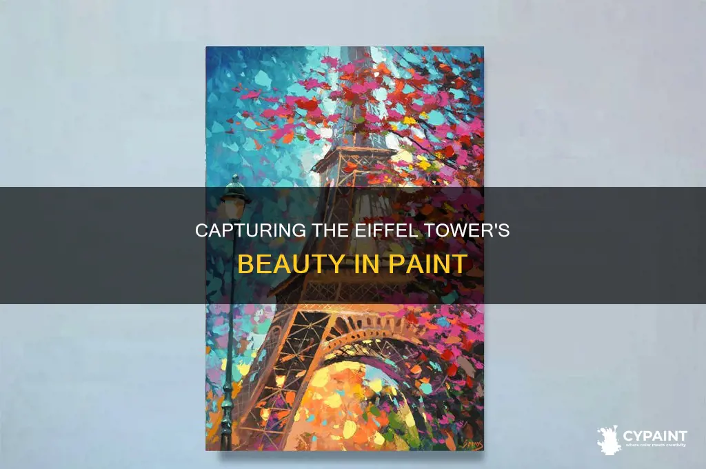 how to paint the eiffel tower step by step