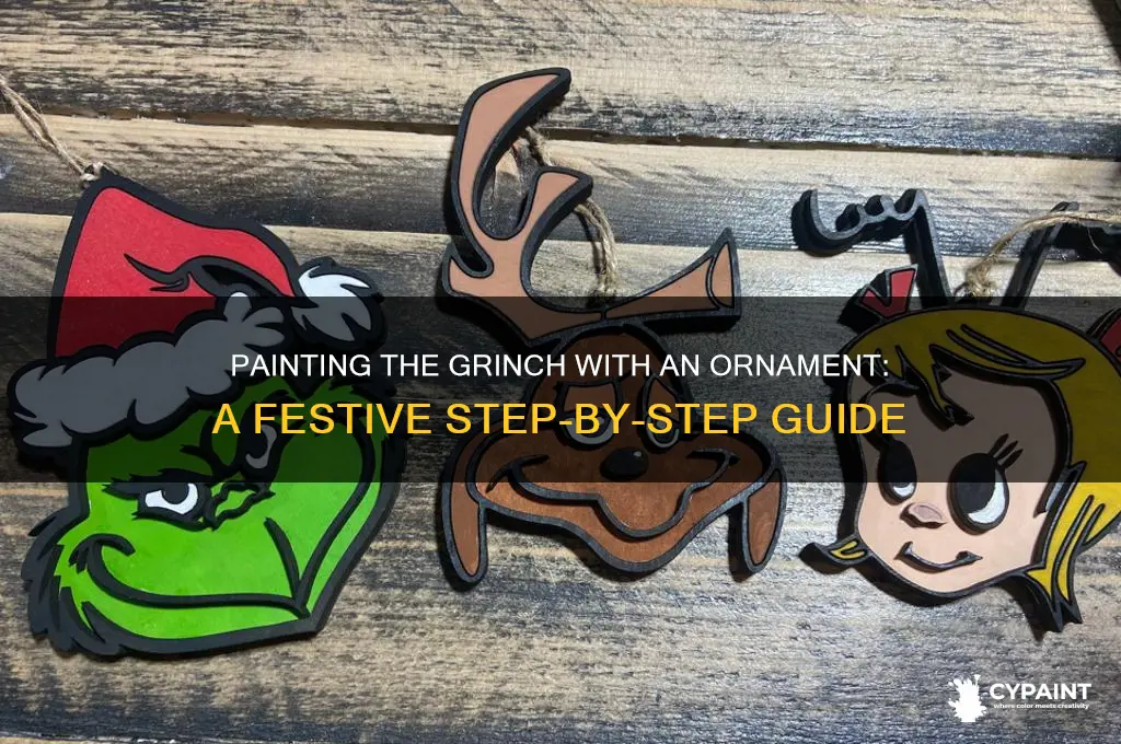 how to paint the grinch holding an ornament