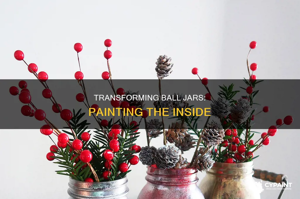 how to paint the inside of a ball jar