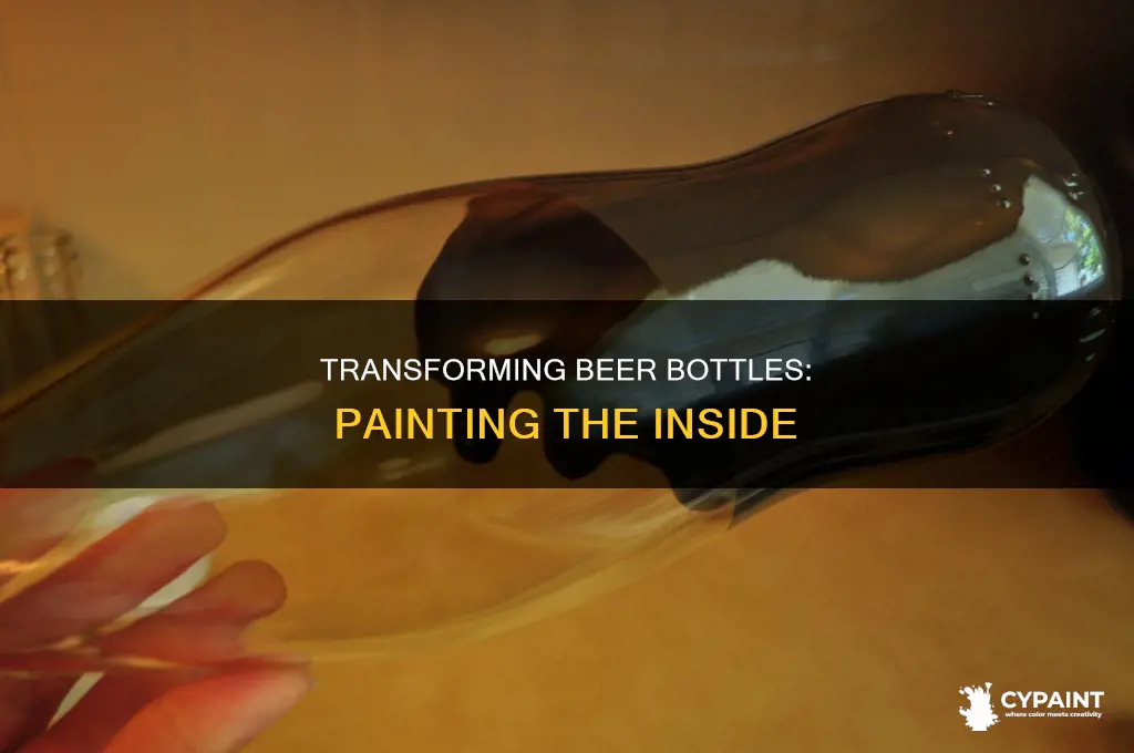 how to paint the inside of a beer bottle
