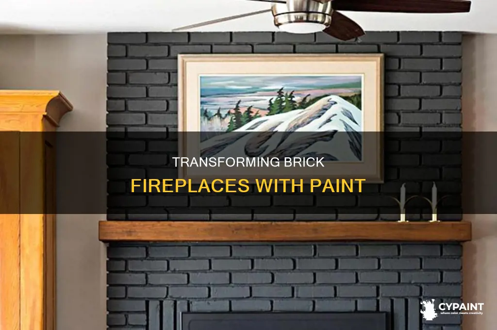 how to paint the inside of a brick fireplace