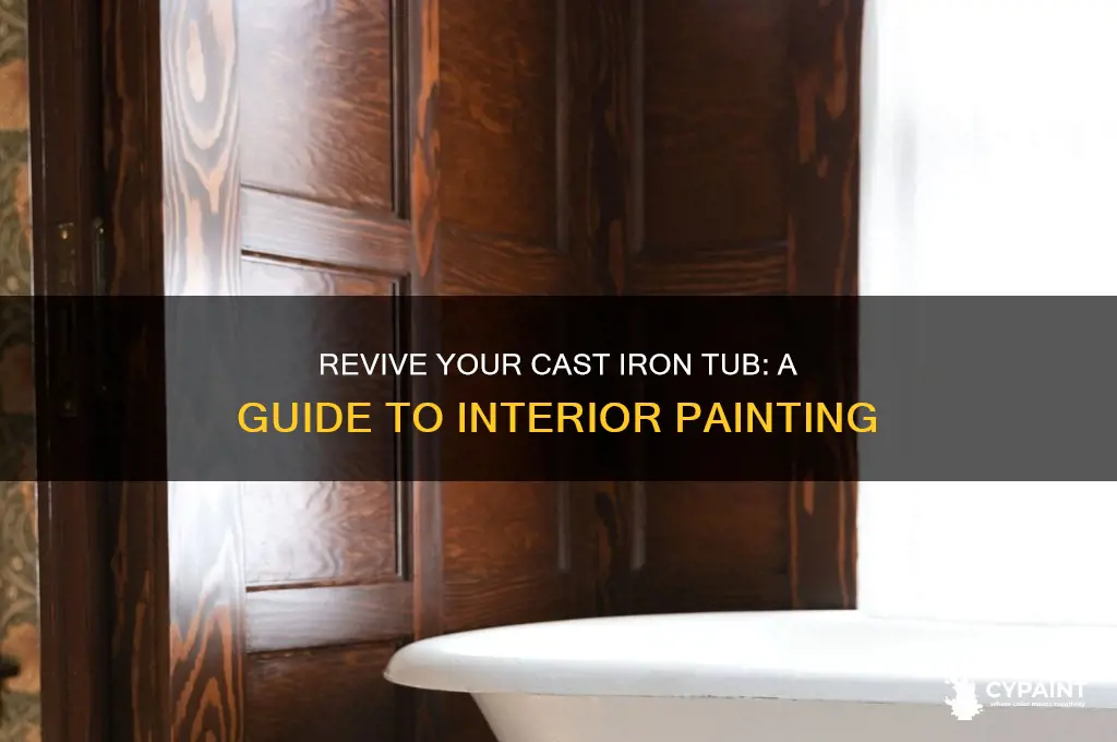 how to paint the inside of a cast iron bathtub