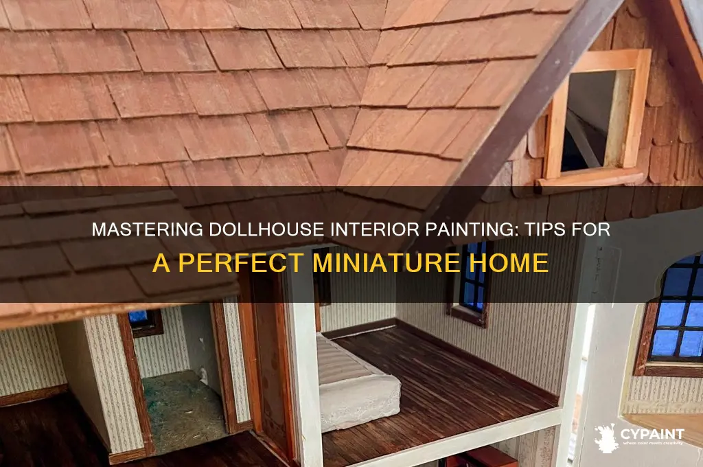 how to paint the inside of a dollhouse