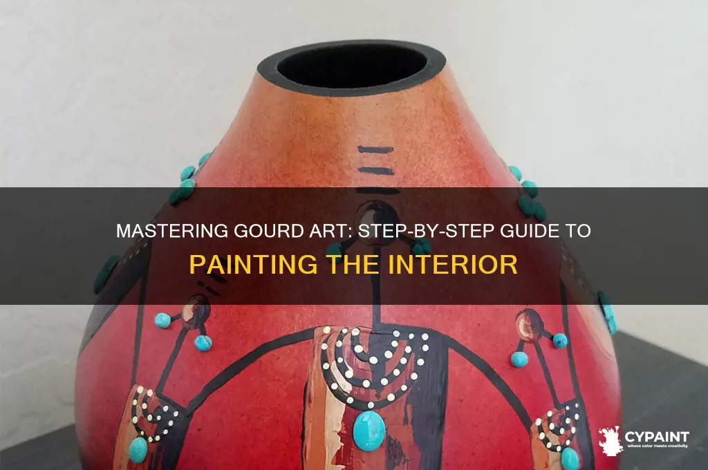 how to paint the inside of a gourd