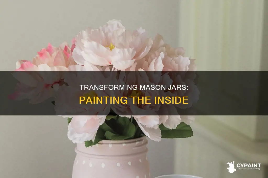 how to paint the inside of a mason jar