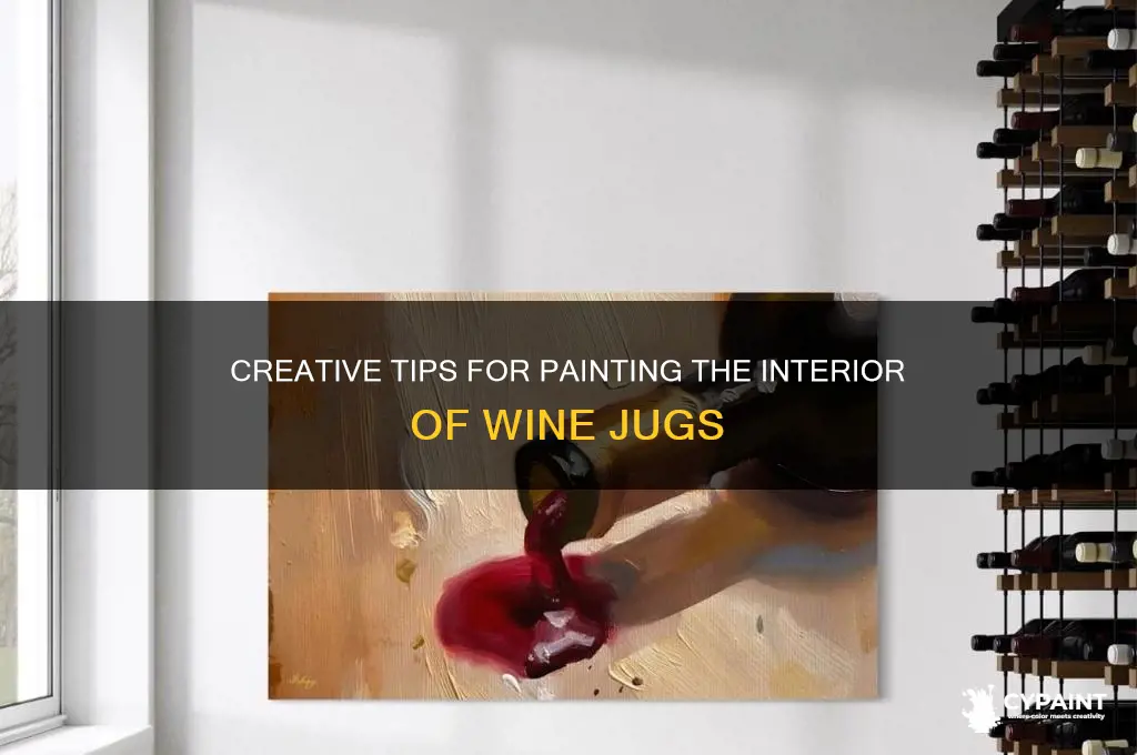 how to paint the inside of wine jugs