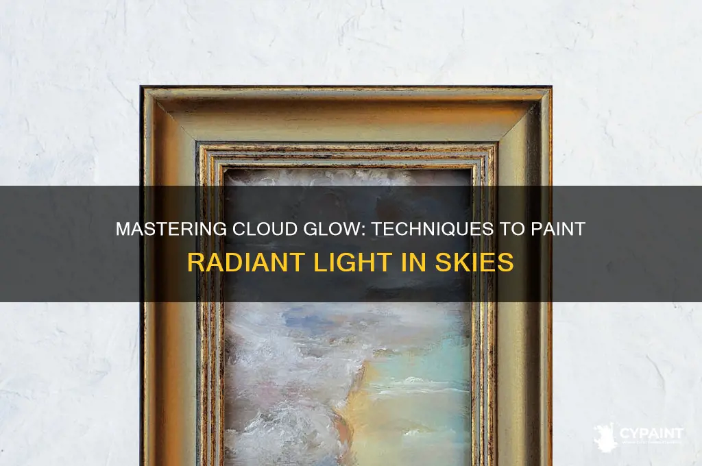 how to paint the light glow in clouds
