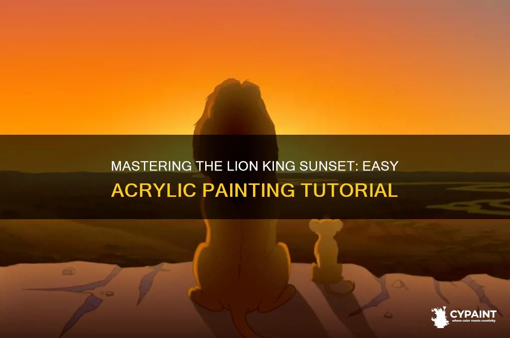 how to paint the lion king sunset