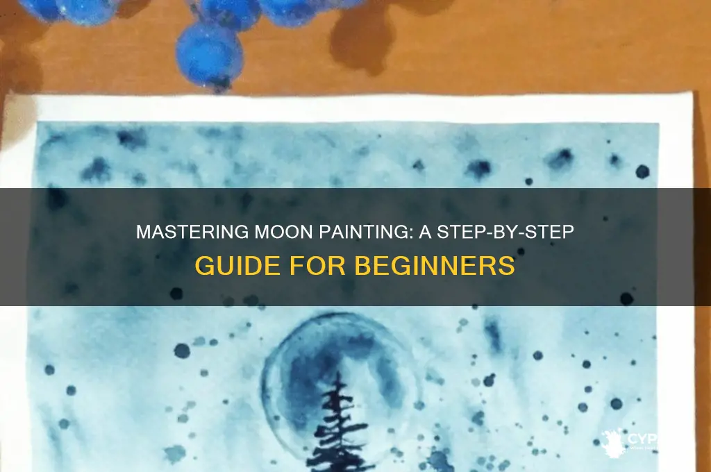 how to paint the moon step by step