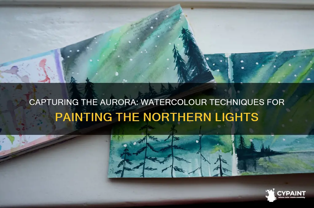 how to paint the northern lights with watercolour