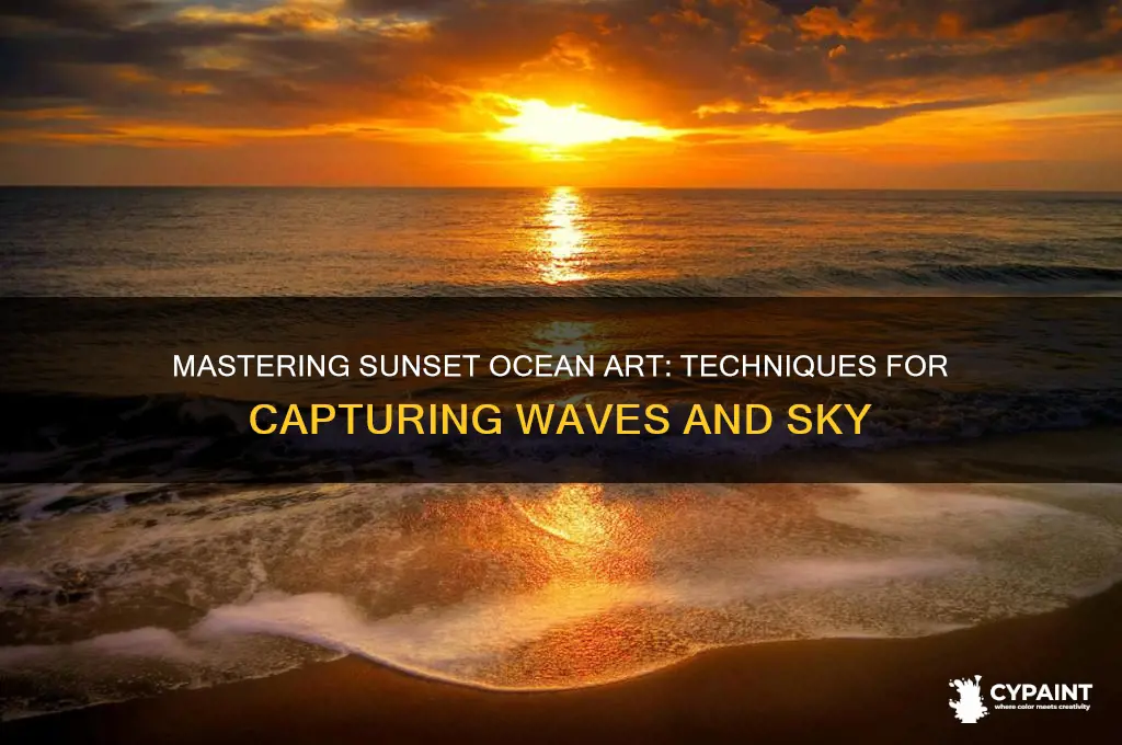 how to paint the ocean at sunset