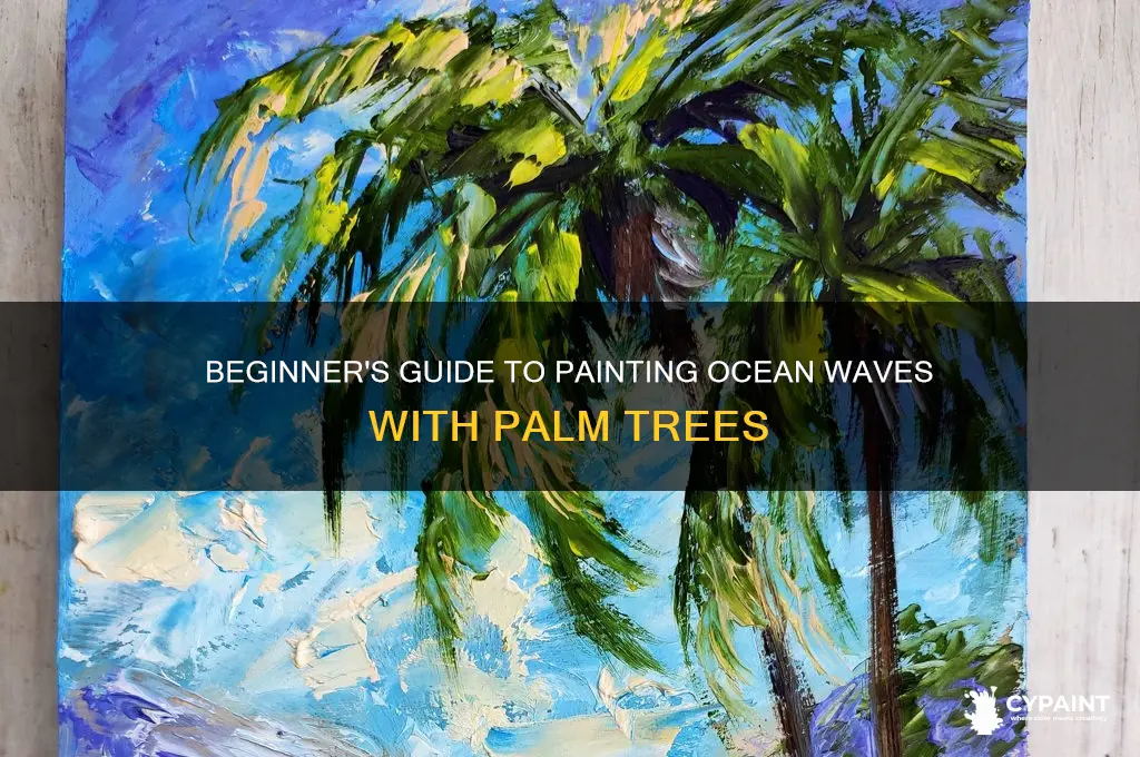 how to paint the ocean with a palm for beginners