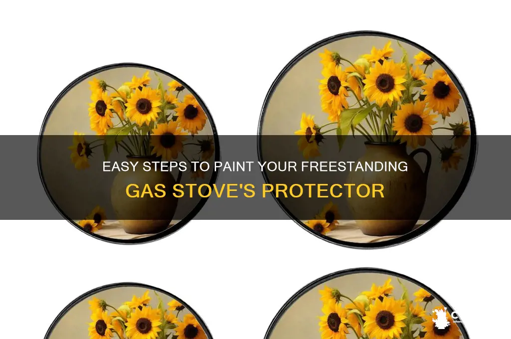 how to paint the protector behind a gas freestanding stove