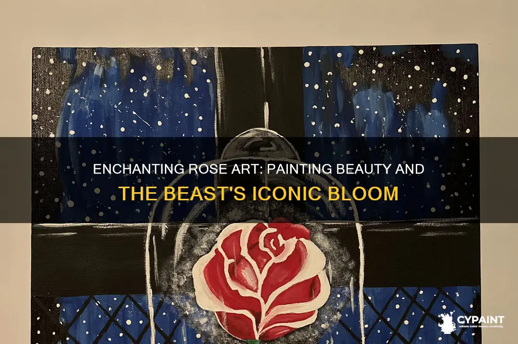 how to paint the rose from beauty and the beast