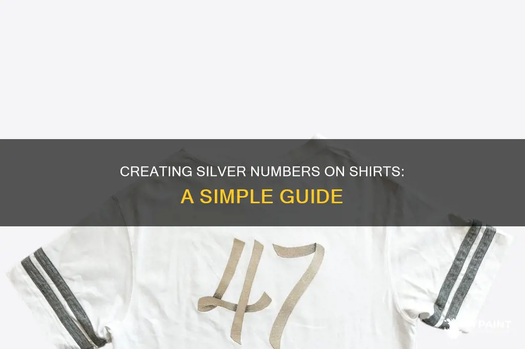 how to paint the silver number on a shirt