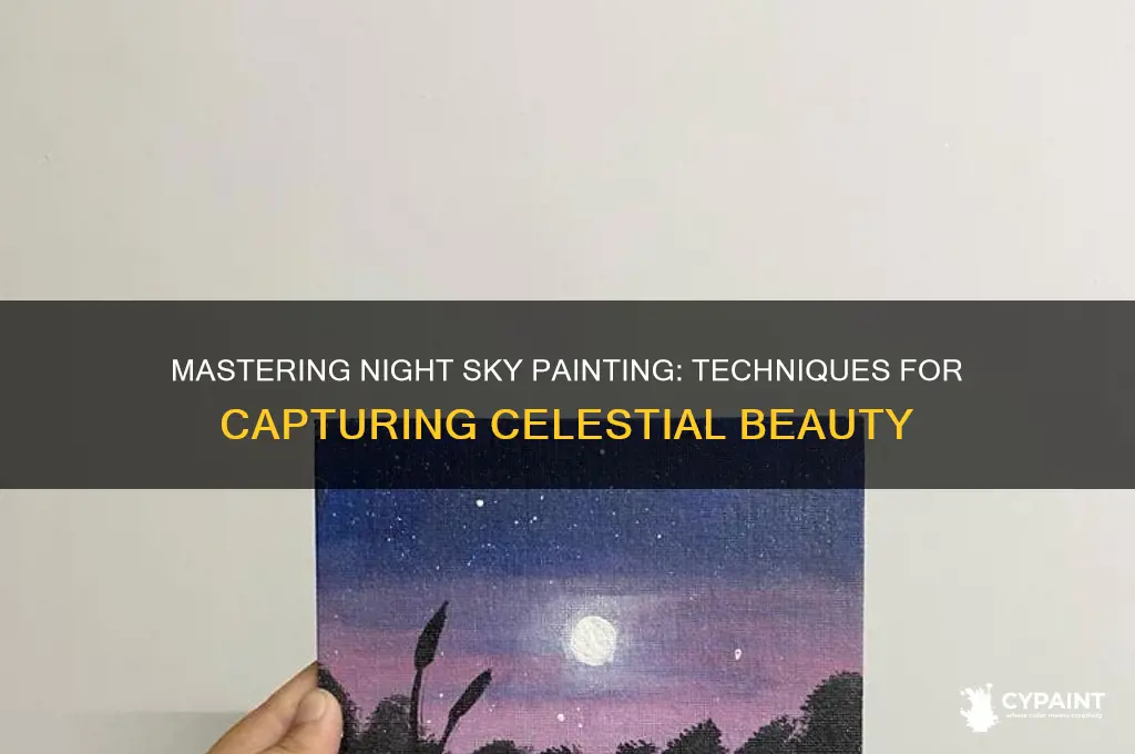 how to paint the sky at night