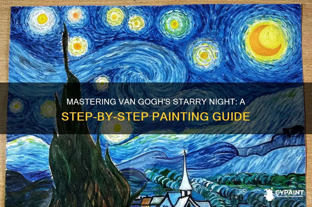 how to paint the starry night by vincent van gogh