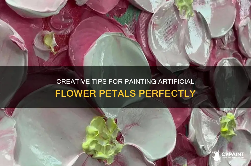 how to paint the tips of artificial flowers