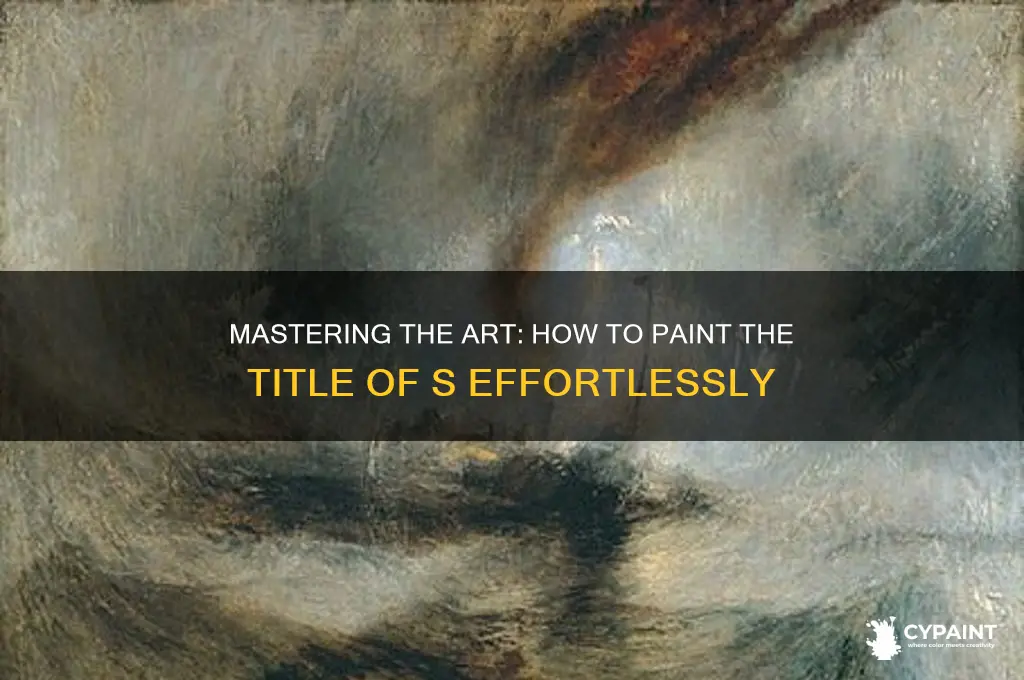 how to paint the title of s