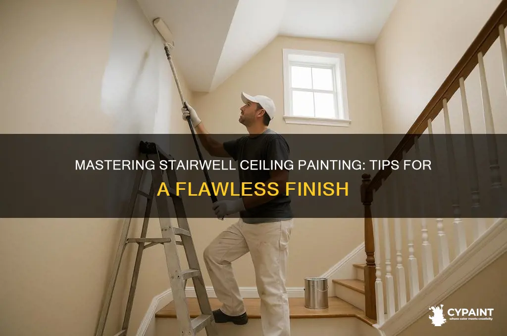 how to paint the top of a stairwell
