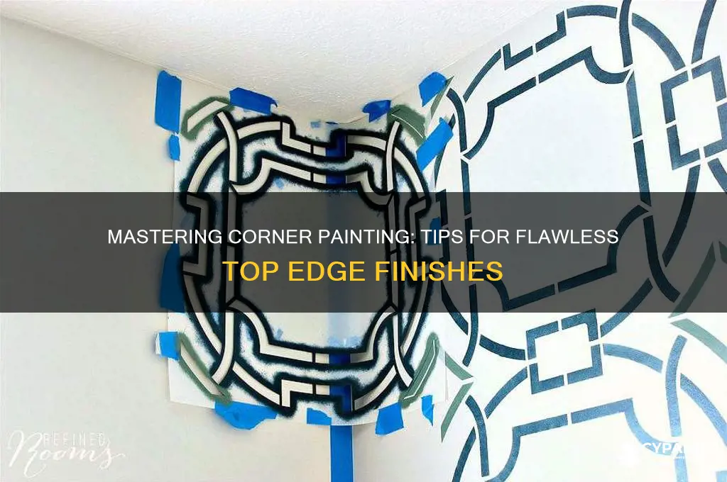 how to paint the top of corners