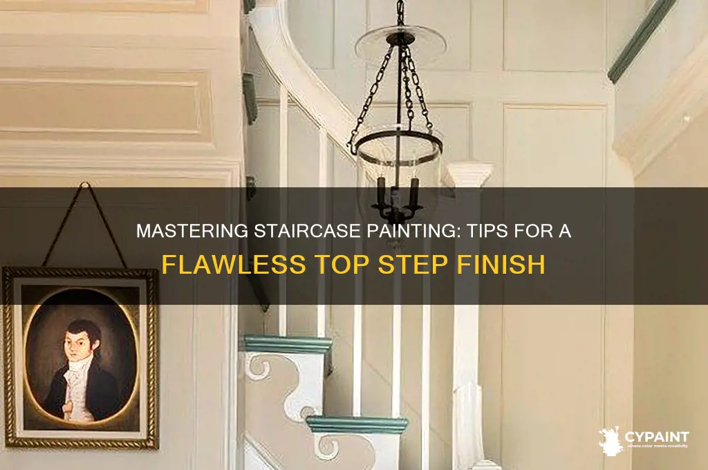 how to paint the top of stairs
