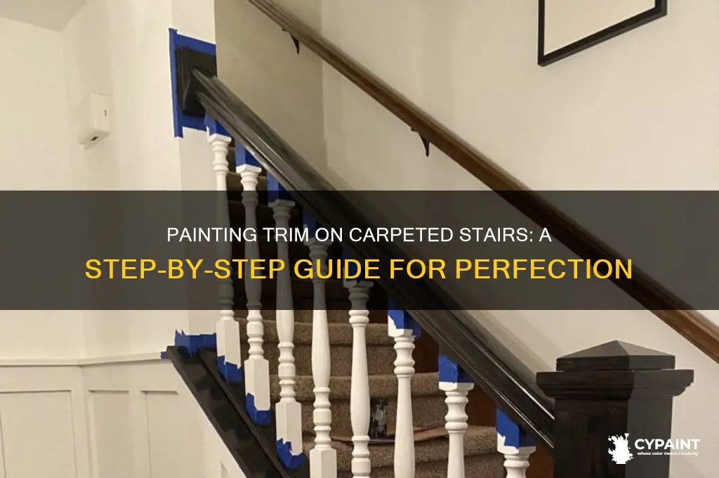how to paint the trim on carpeted stairs