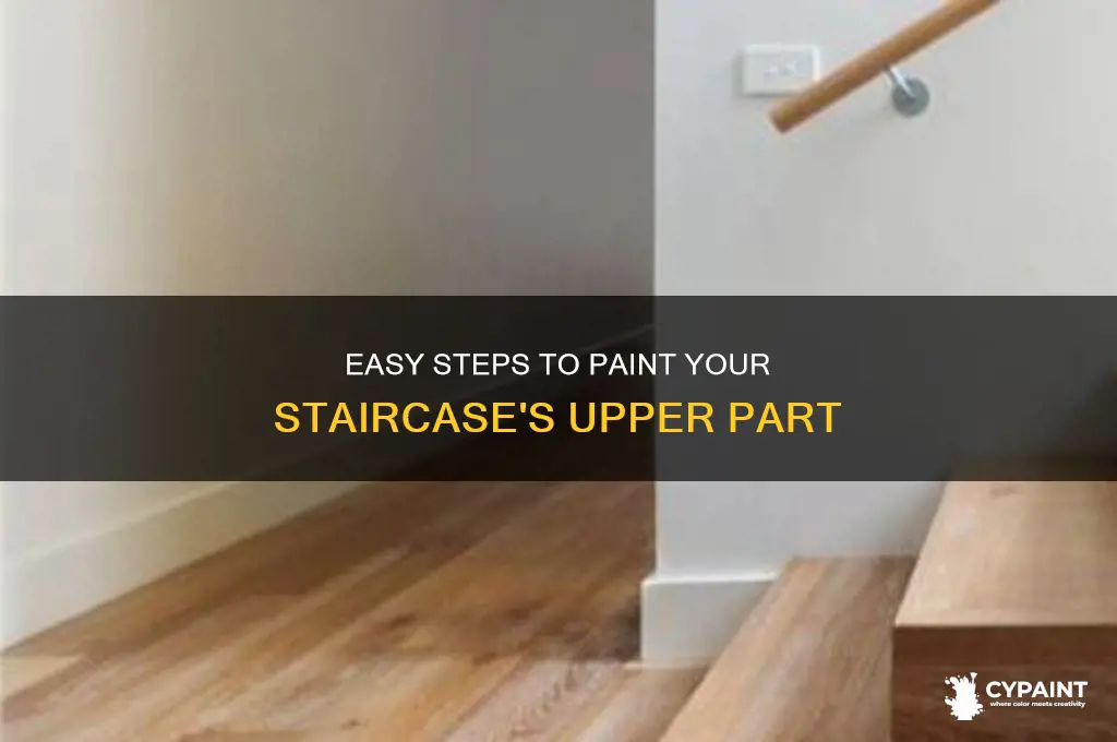 how to paint the upper part of a staircase