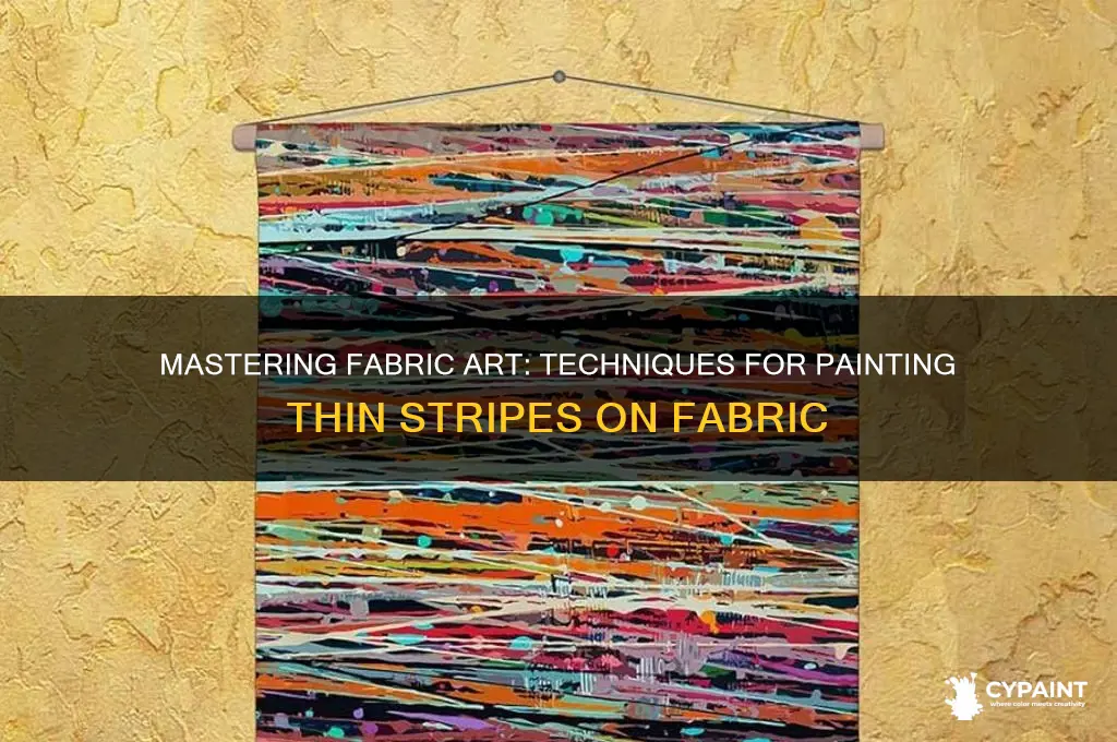 how to paint thin stripes on fabric