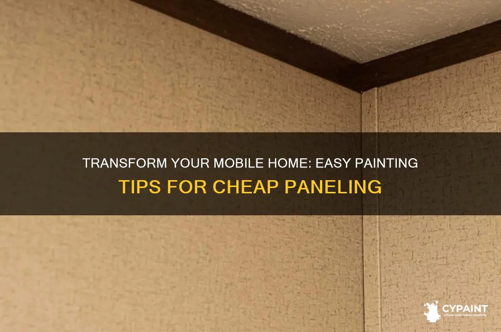 how to paint those cheap mobile home paneling
