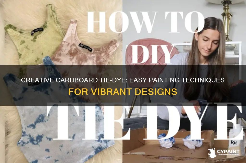 how to paint tie dye on cardboard