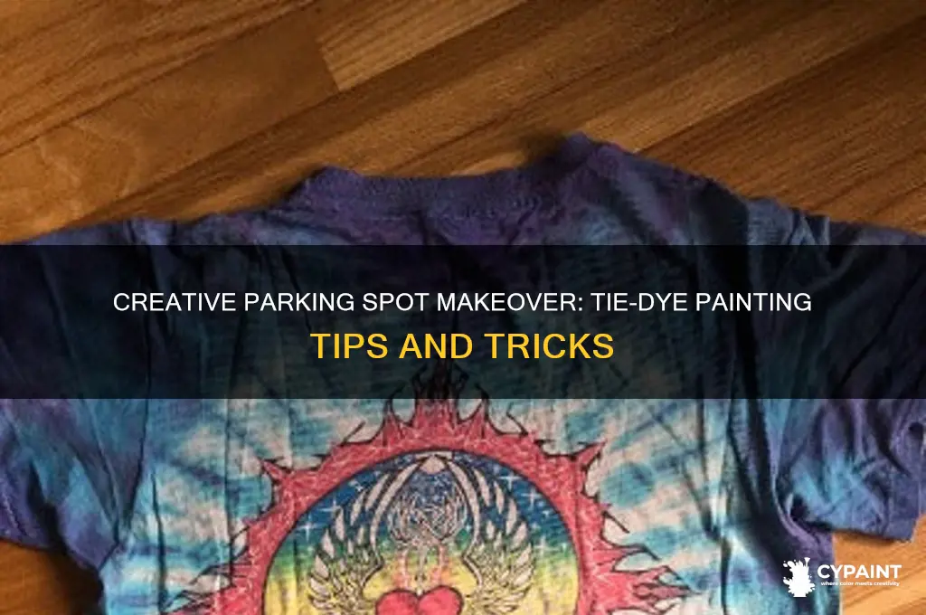 how to paint tie dye on parking spot