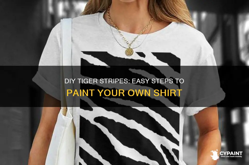how to paint tiger stripes on a shirt