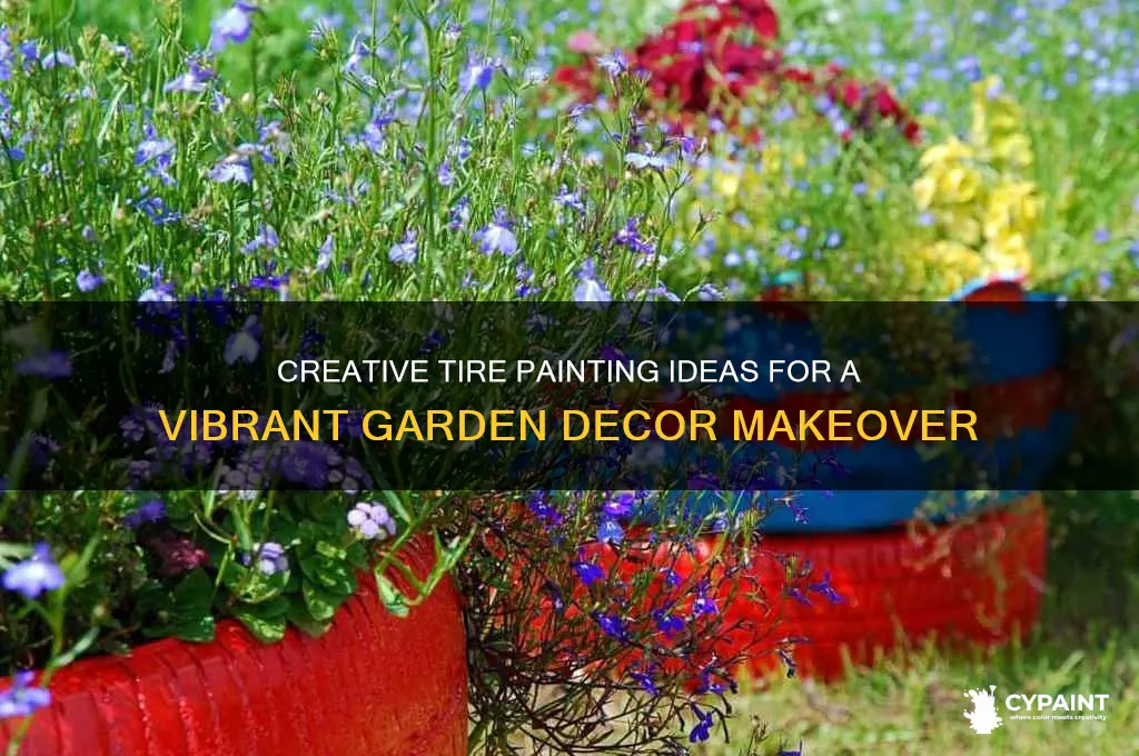how to paint tires for a garden