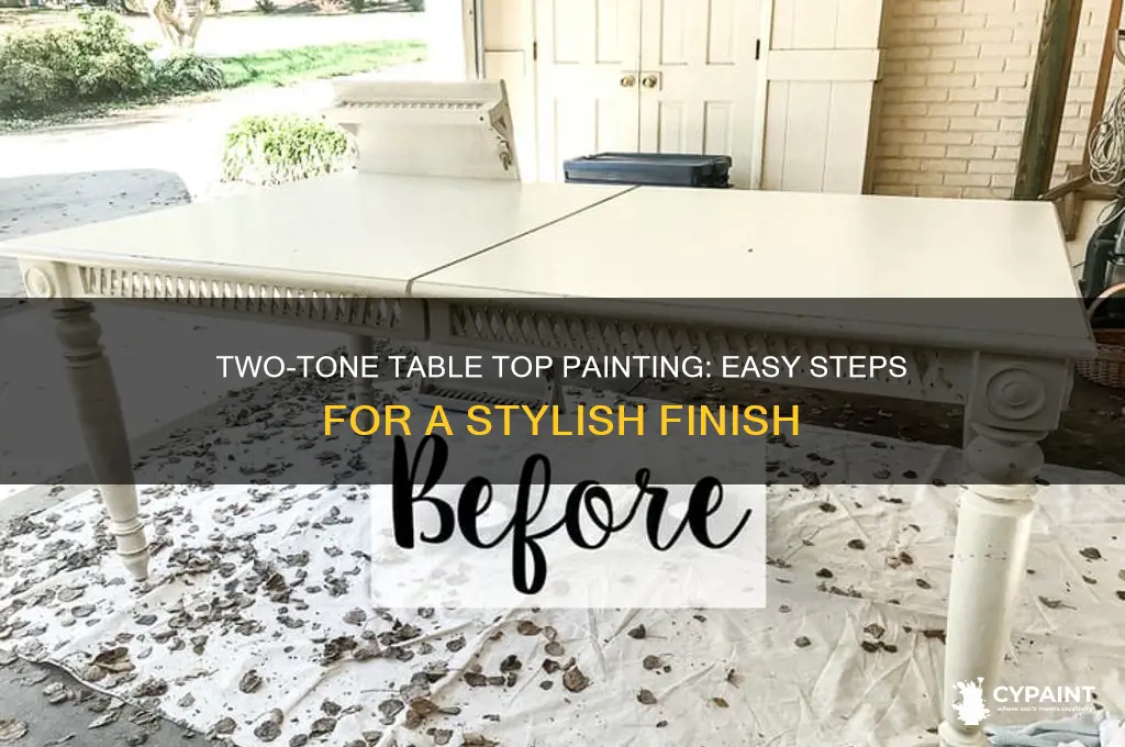 how to paint top of table two tone